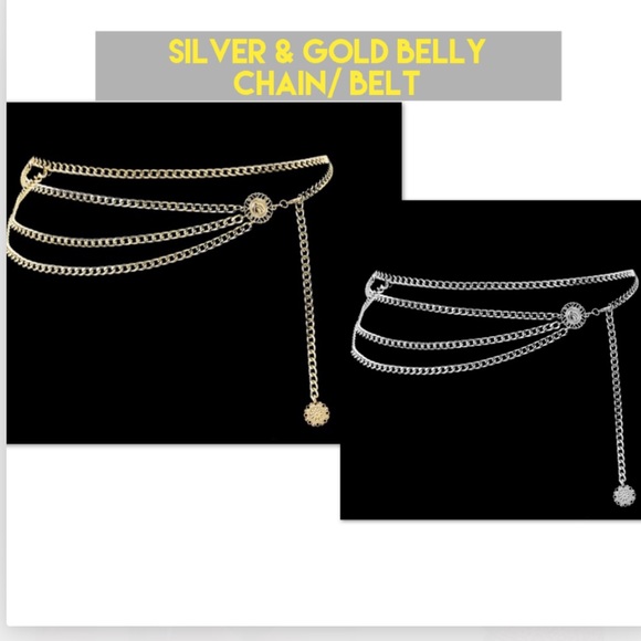 Vintage gold&silver multi layer waist chain *NWT* - Picture 1 of 8